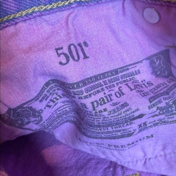 Levi's Purple Denim Cutoff Shorts - Picture 3 of 4